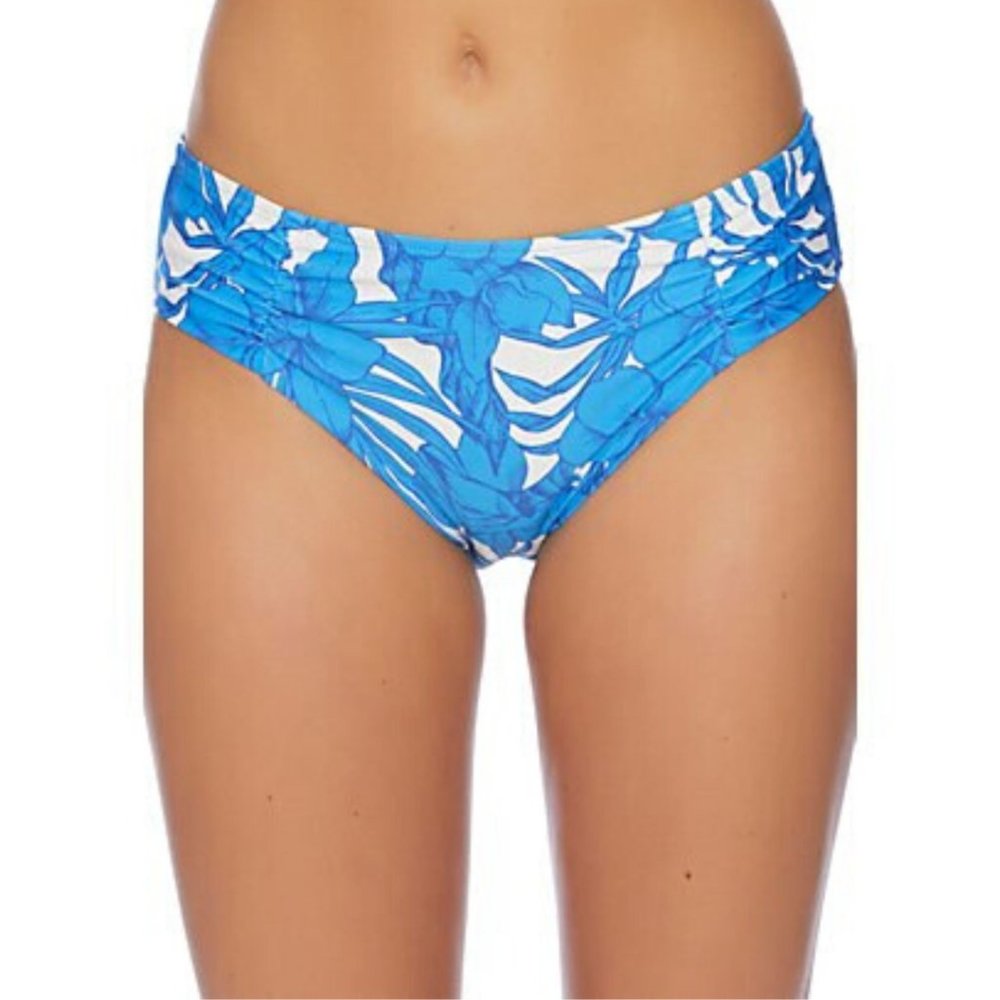 NWT Athena Blue & White Floral Bikini Bottoms - 14